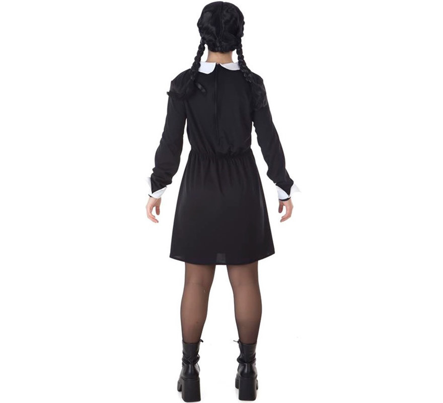 Schwarzes Classic Sinister Girl Kostüm für Damen-B