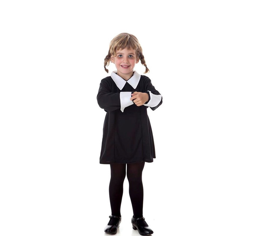 Disfraz de Niña Siniestra Clásico negro para niña-B