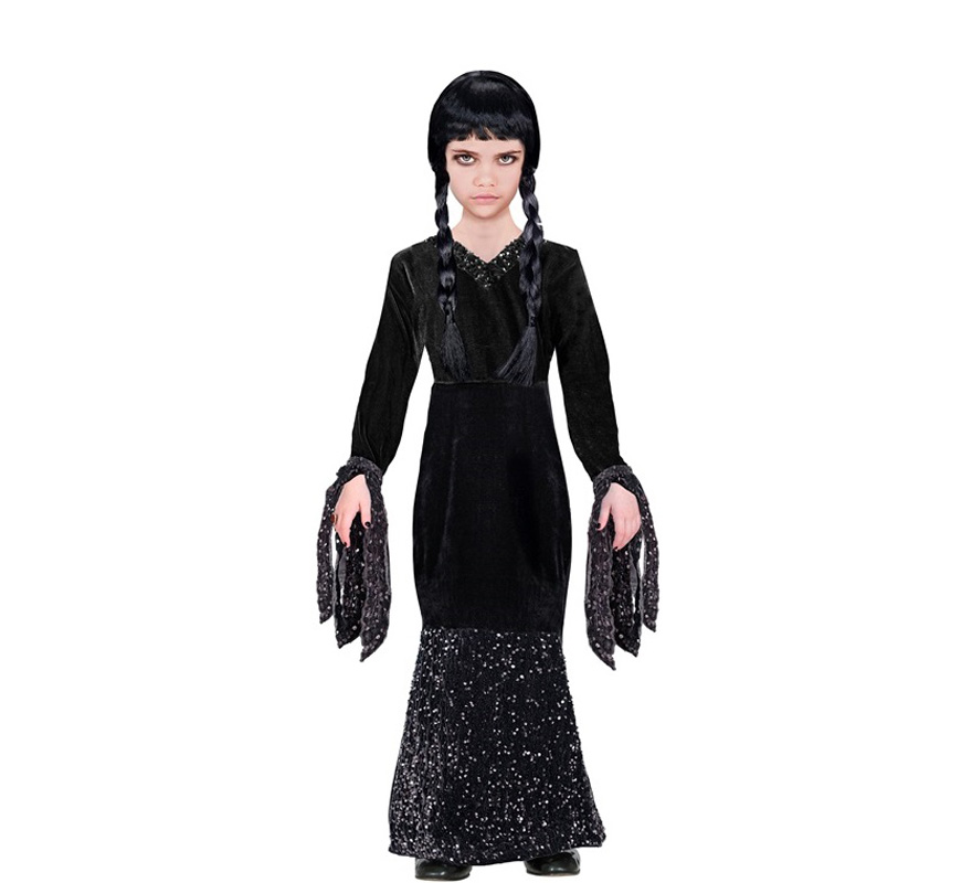 Sinister Girl Costume with Glitter for Girls-B