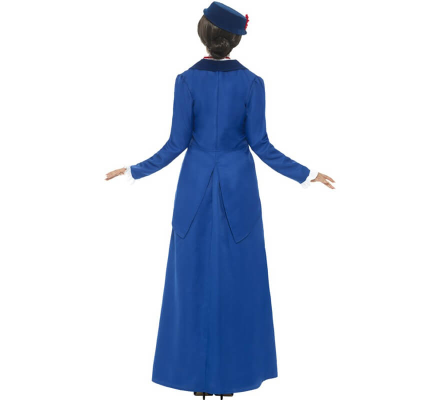 Disfraz de Niñera Victoriana Azul para mujer-B