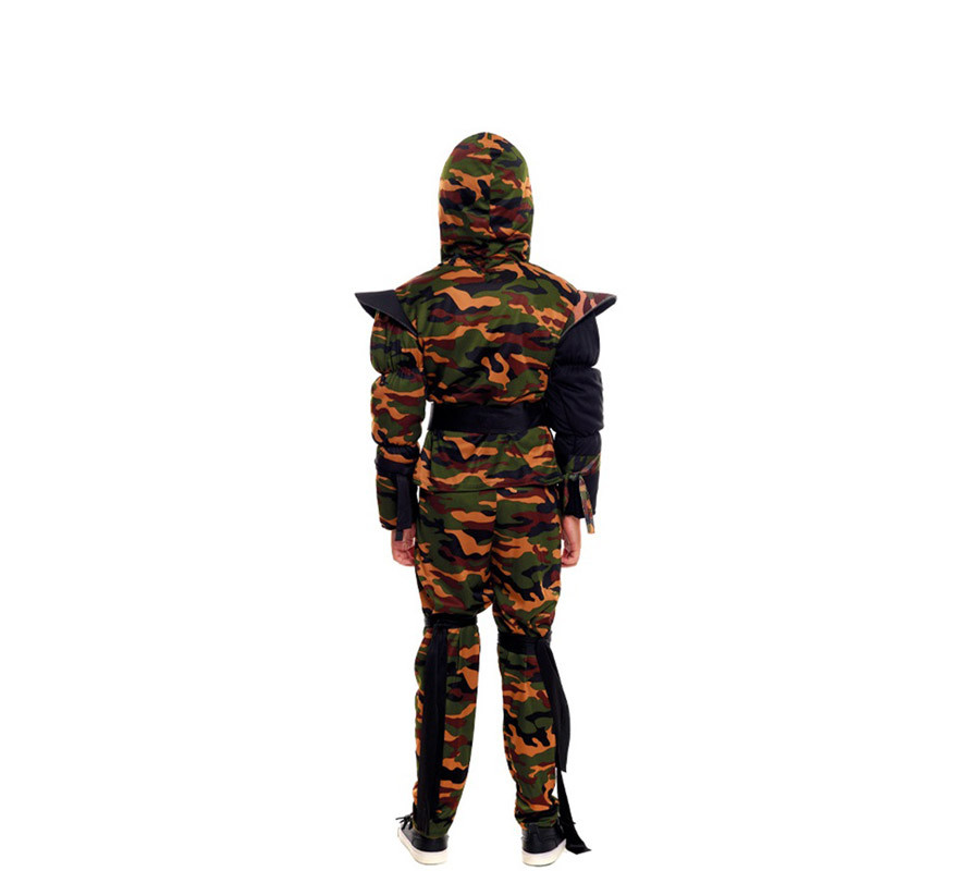 Ninja Commando Camouflage Kostüm für einen Jungen-B