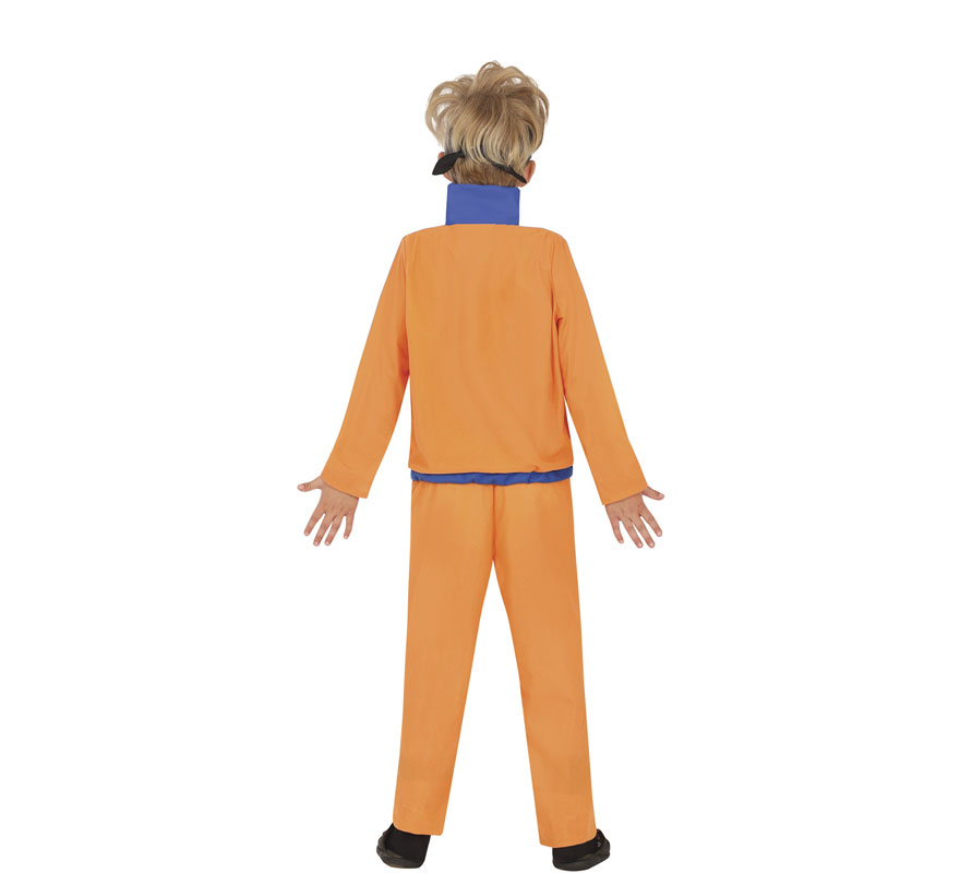 Fato de ninja de anime laranja e azul para menino-B Fato de ninja de anime laranja e azul para menino-B