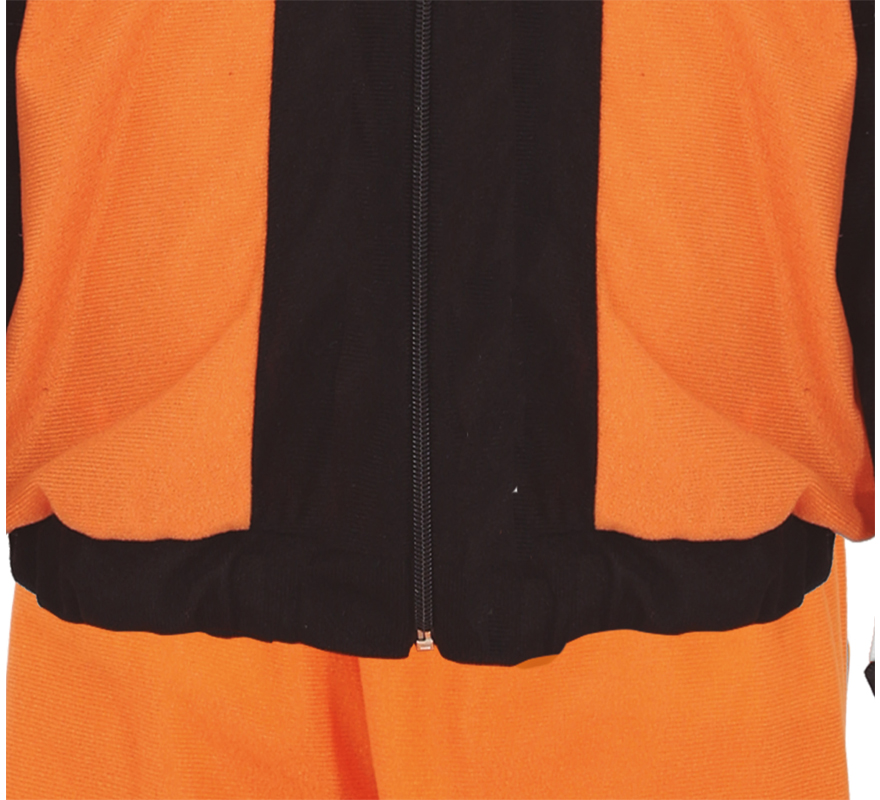 Disfraz de Ninja de Anime Naranja y Negro para adolescente-B