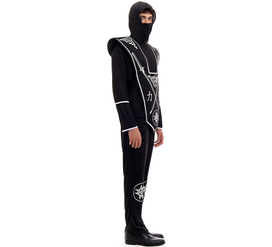 Disfraz de Ninja negro para hombre-B