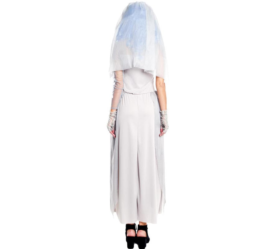 Costume da sposa cadavere decorazioni blu per donna-B