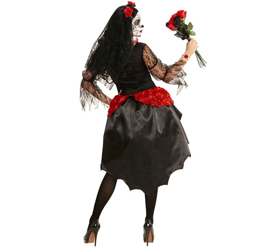 Fato de noiva esqueleto Catrina para mulheres-B Fato de noiva esqueleto Catrina para mulheres-B