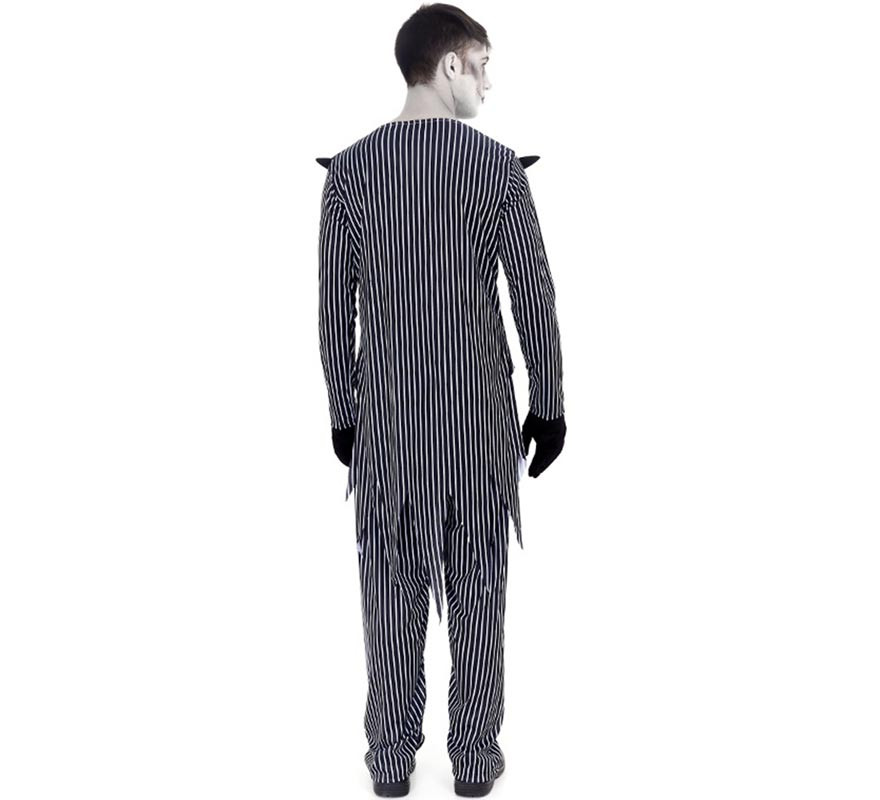 Costume di Halloween da sposo a righe per uomo-B