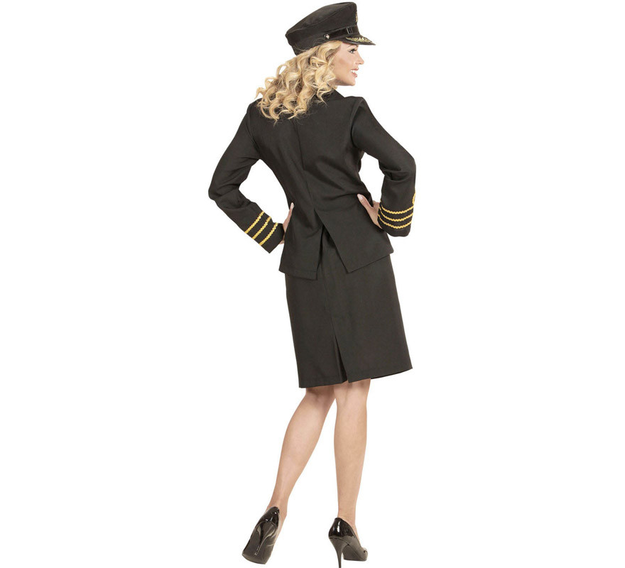 Disfraz de Oficial de la Marina en Negro para mujer-B