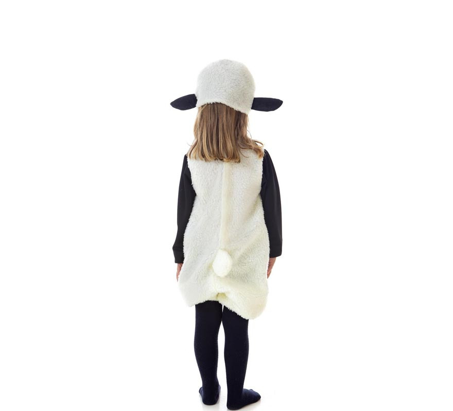 Disfraz de Oveja blanca con capucha para niños-B