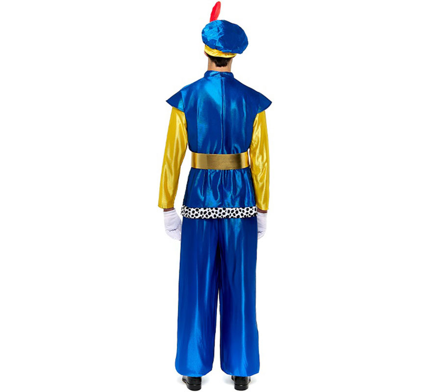 Disfraz de Paje Real azul para hombre-B
