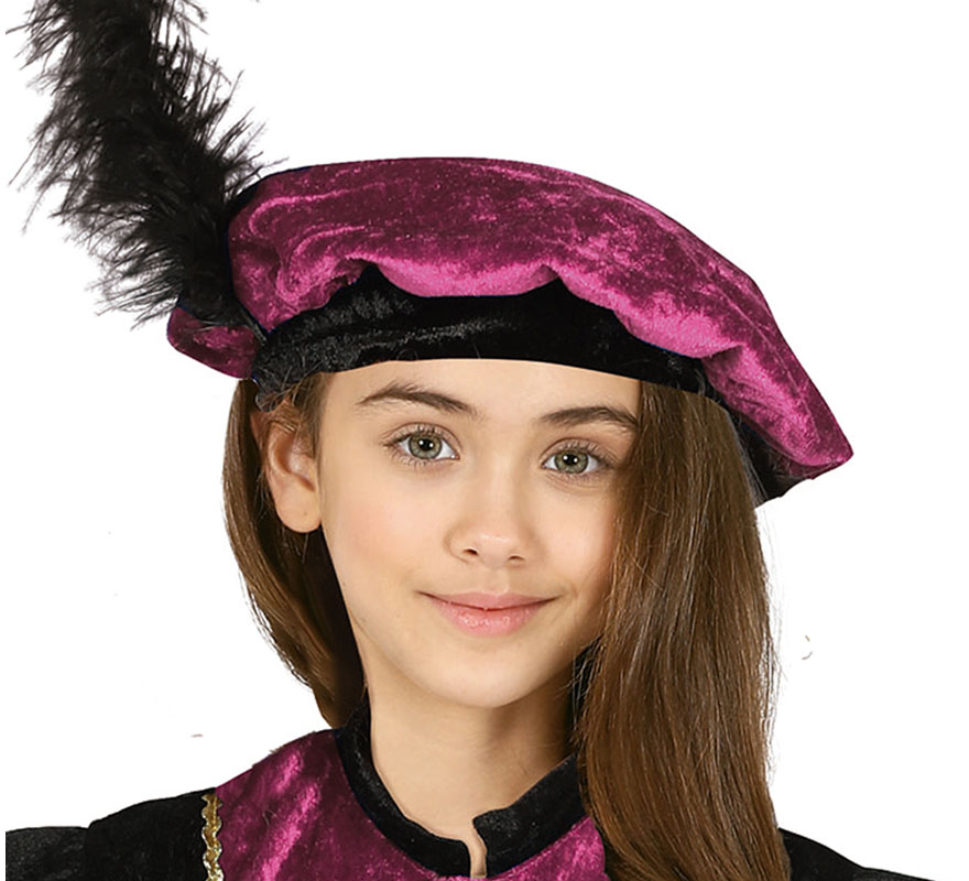 Disfraz de Paje Real rosa para niños-B