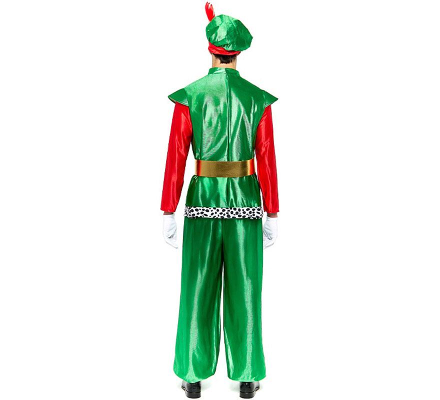 Disfraz de Paje Real verde para hombre-B