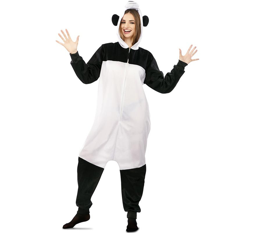 Disfraz de Panda Kugurumi con capucha y orejas para adulto-B