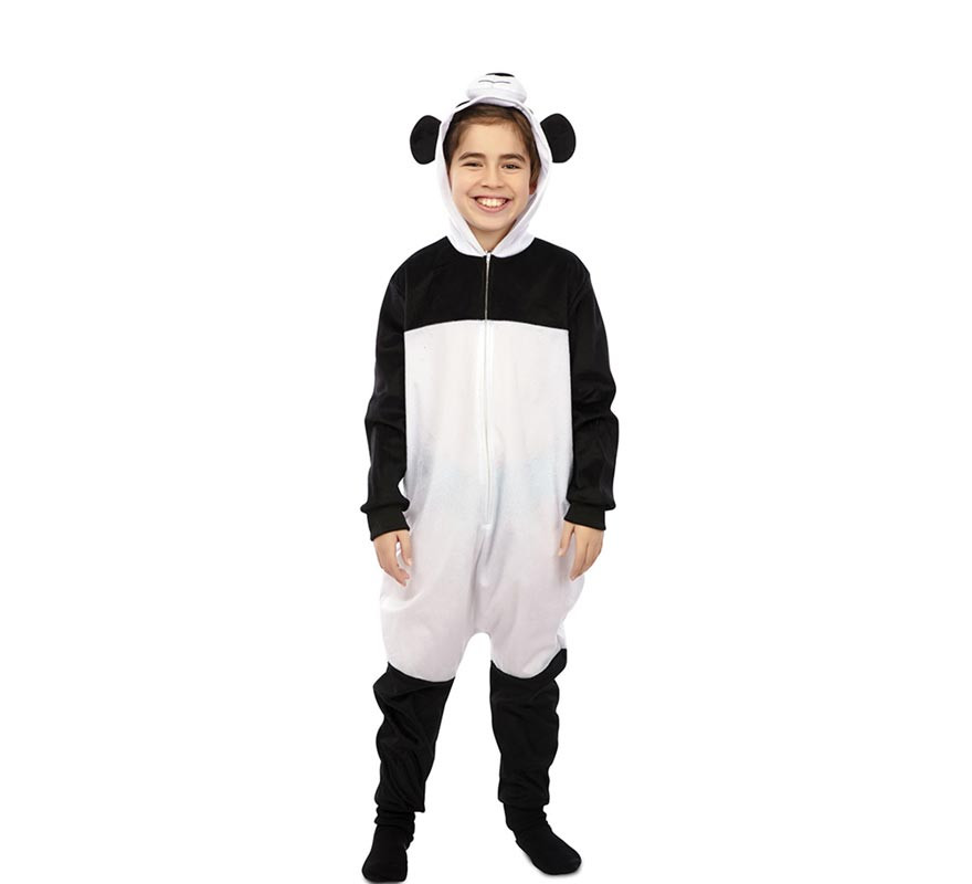 Disfraz de Panda Kugurumi con capucha y orejas para niños-B