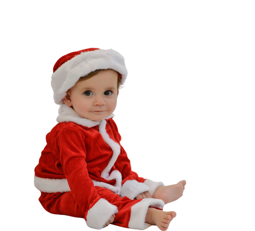 Costume di babbo natale per bambino velluto-B