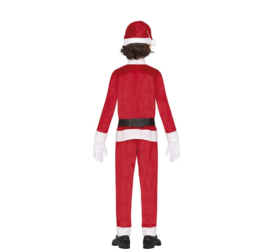 Fato de Papai Noel vermelho e branco com chapéu para criança-B