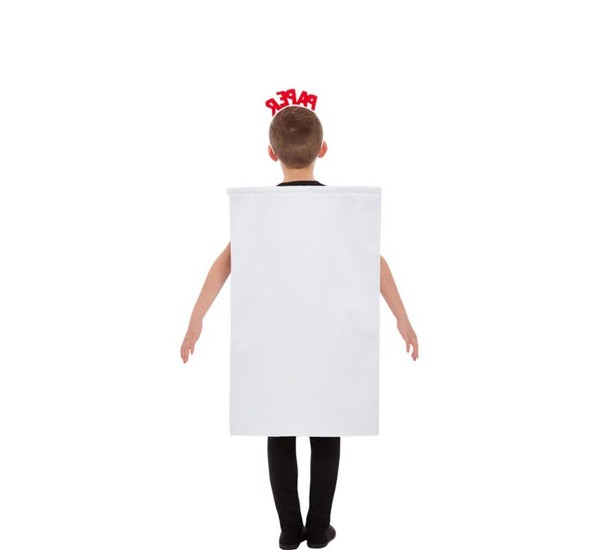 costume blanc papier pour les enfants-B