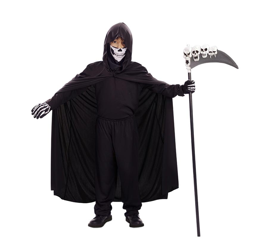 Grim Reaper Costume with Mask for Kids-B