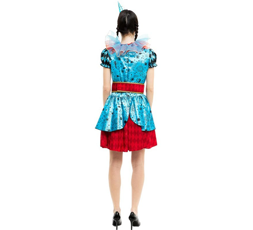 Blue and red clown costume for women-B