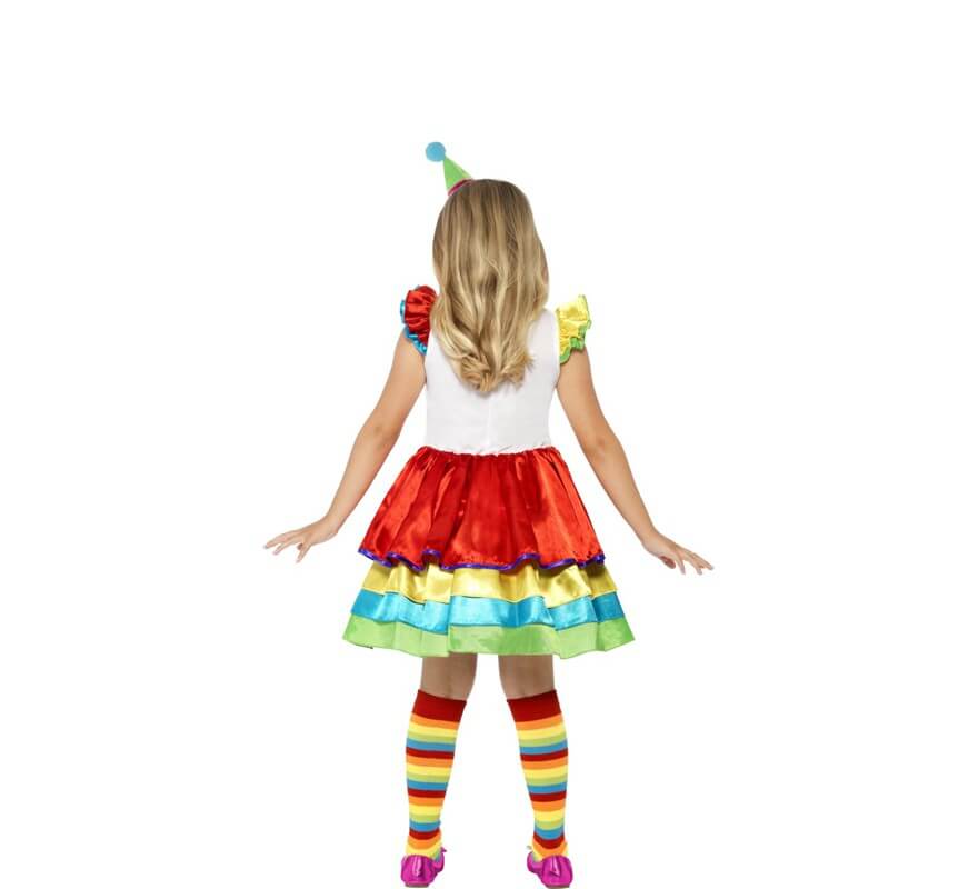 Disfraz de Payasa Multicolor para niña-B