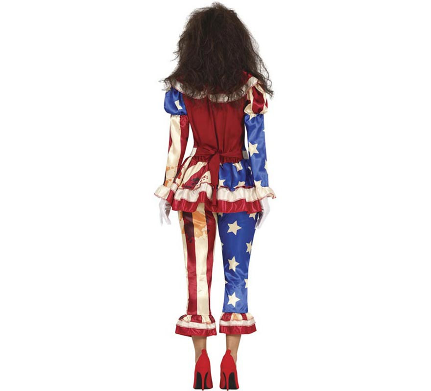 Blutiger Patriot-Clown-Kostüm für Damen-B