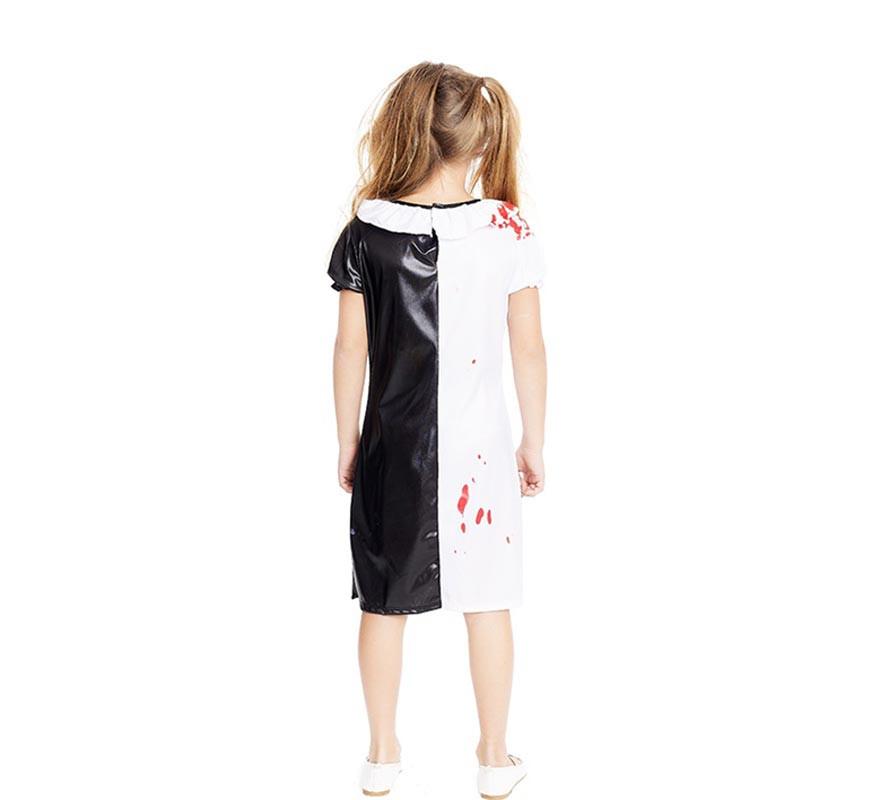 Black and white scary clown costume for girls and teenagers-B