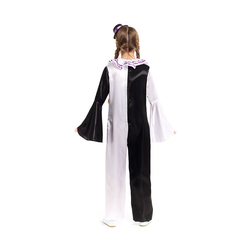 Scary Clown Costume with Hat for Girls-B