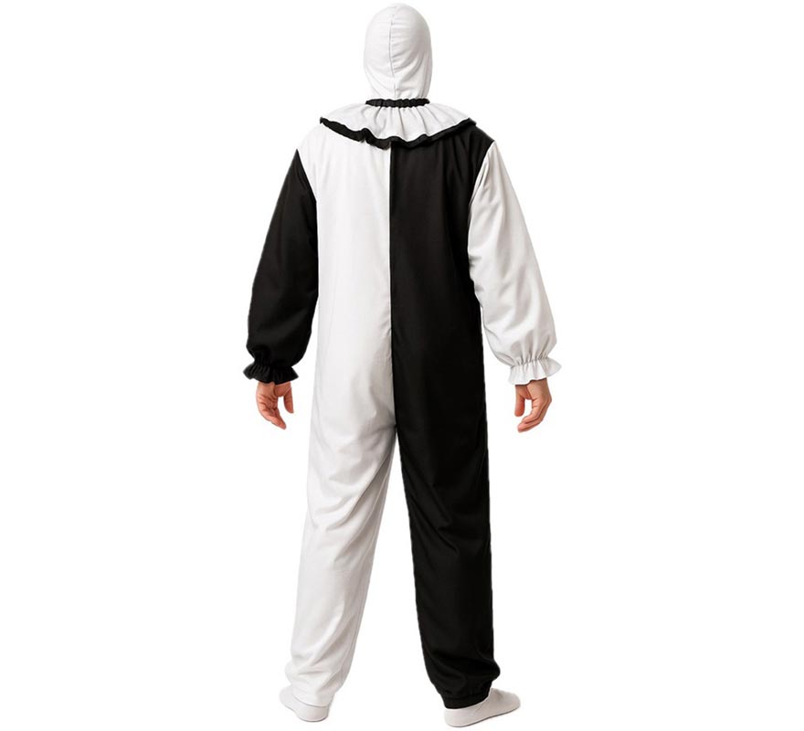 Disfraz de Payaso Asesino blanco y negro para hombre-B