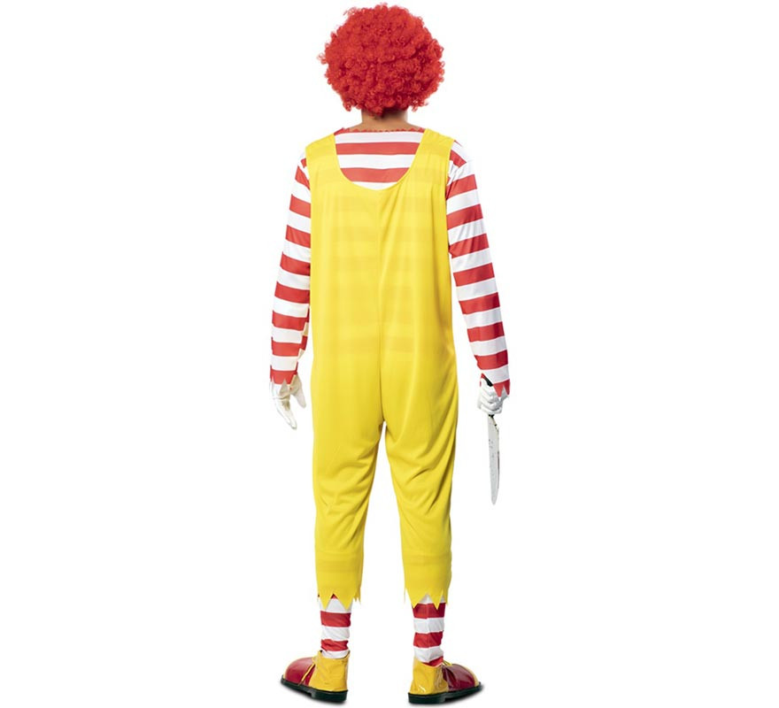 Costume da clown killer hamburger per uomo-B