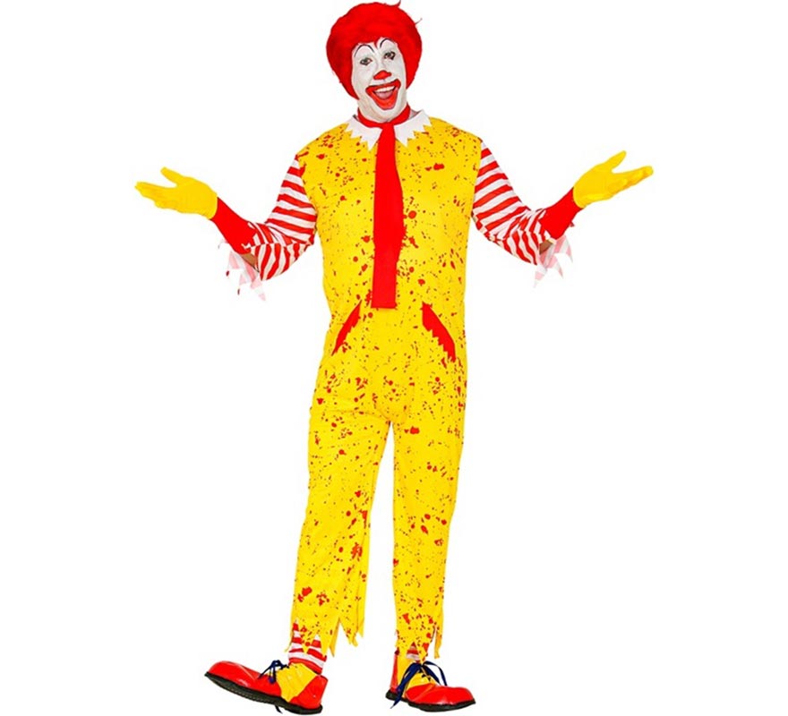 Men's Killer Burger Clown Costume-B