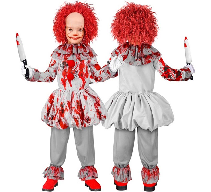 Disfraz de Payaso de Terror Vintage para niños-B