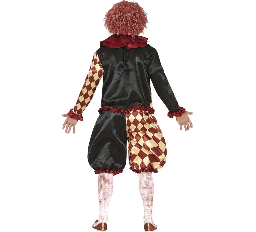 Kariertes Horror-Clown-Kostüm für Herren-B