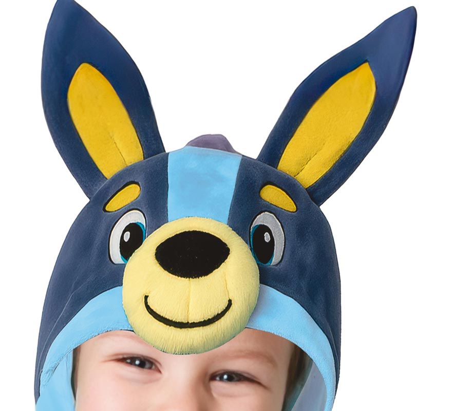 Fato de cachorro azul para crianças-B