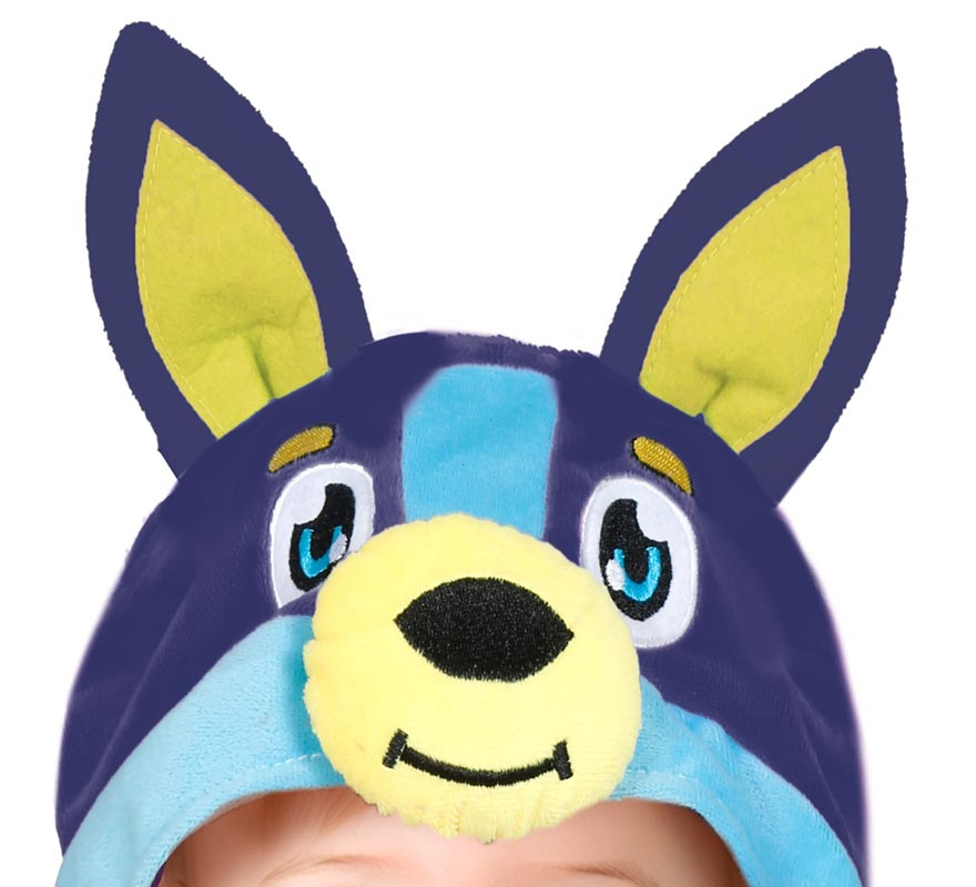 Fato de Cachorro Azul para Crianças e Bebês-B