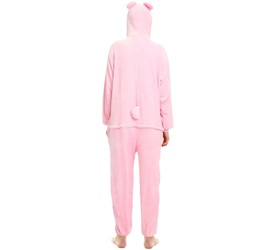 Costume da pigiama da maiale rosa morbido per donna-B