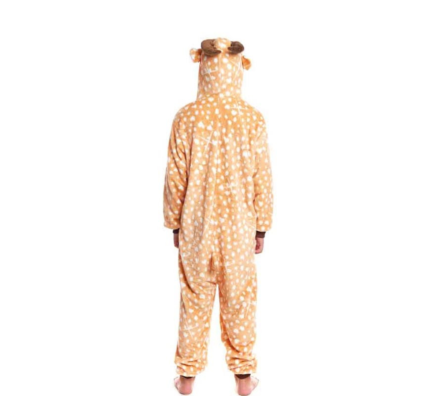 Gepunktetes Hirsch-Pyjama-Kostüm mit Kapuze für Jungen-B