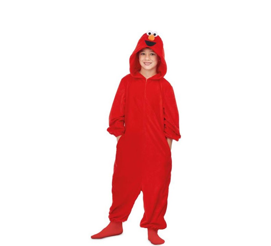 Disfraz de Pijama de Elmo de Barrio Sésamo para niños-B