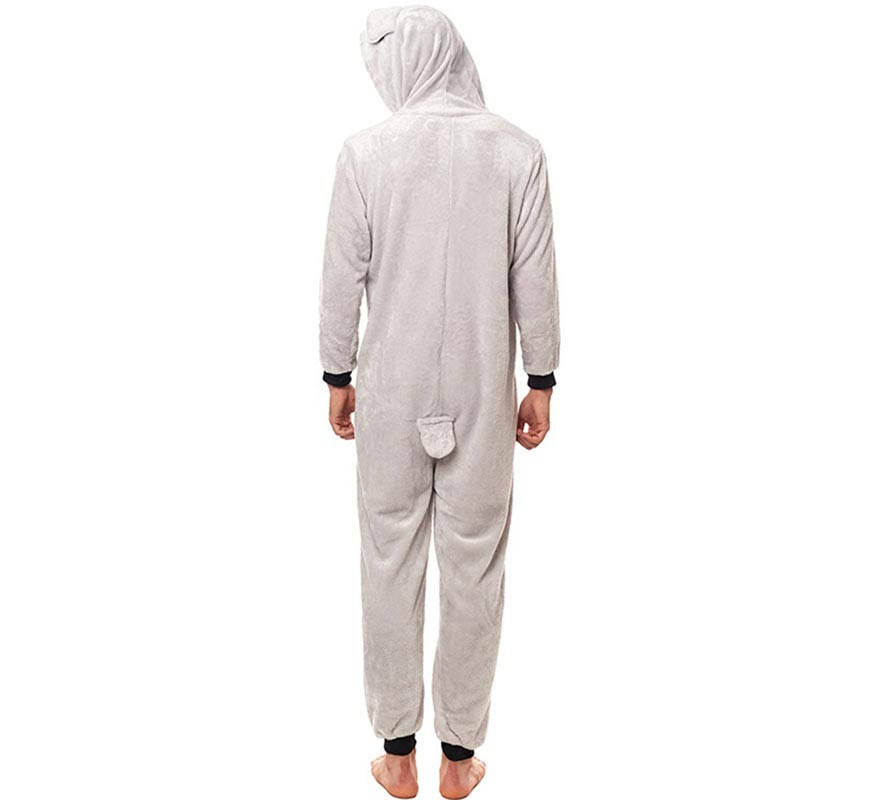 Graues Koala-Pyjama-Kostüm für Herren-B