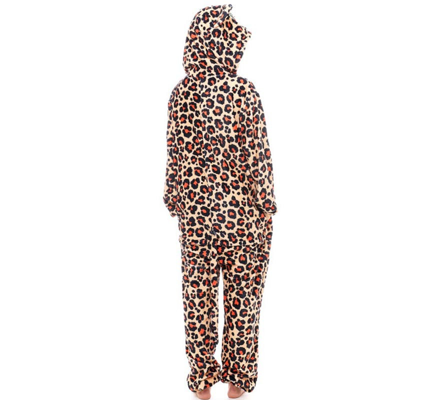 Braunes Leoparden-Pyjama-Kostüm für Damen-B