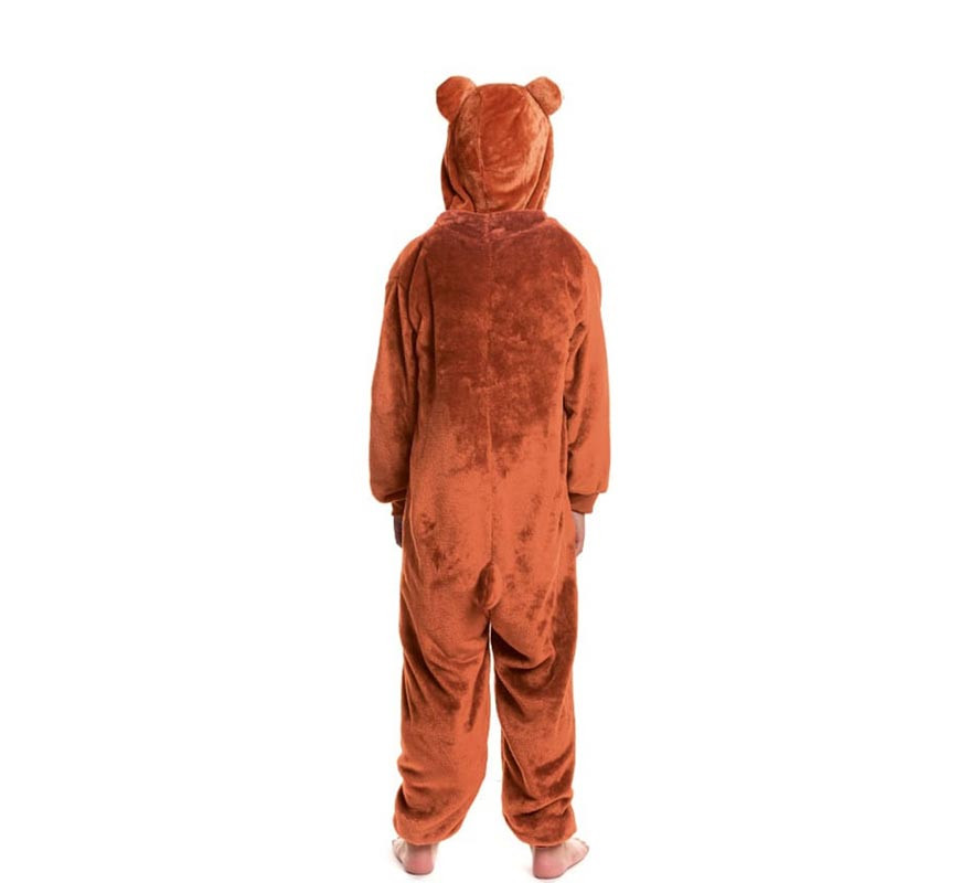 Brown Onesie Pajama Costume with Hood for Boy-B