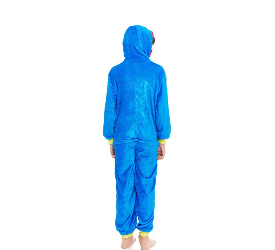 Disfraz de Pijama Monstruo azul con capucha para niño-B