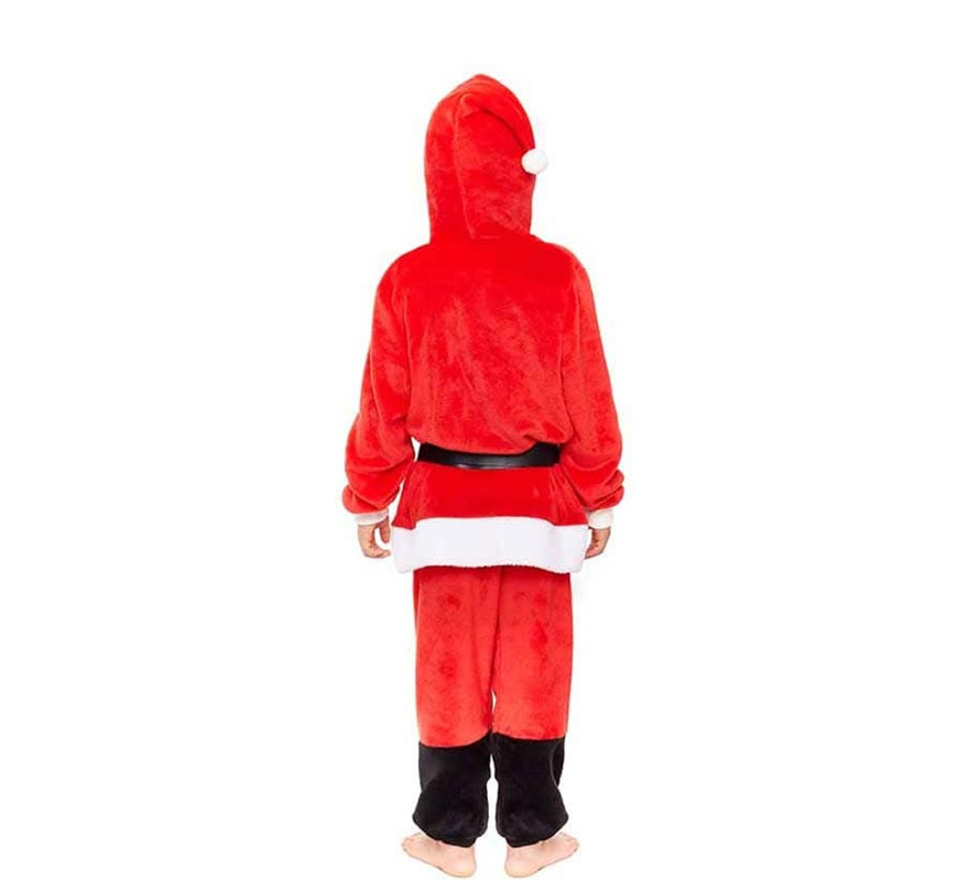 Déguisement pyjama classique Père Noël rouge enfant-B