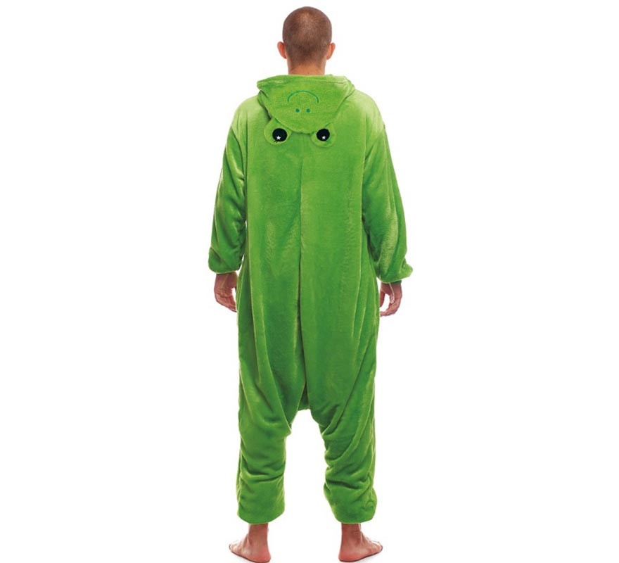 Grüner Frosch mit Augen Pyjama-Kostüm für Herren-B