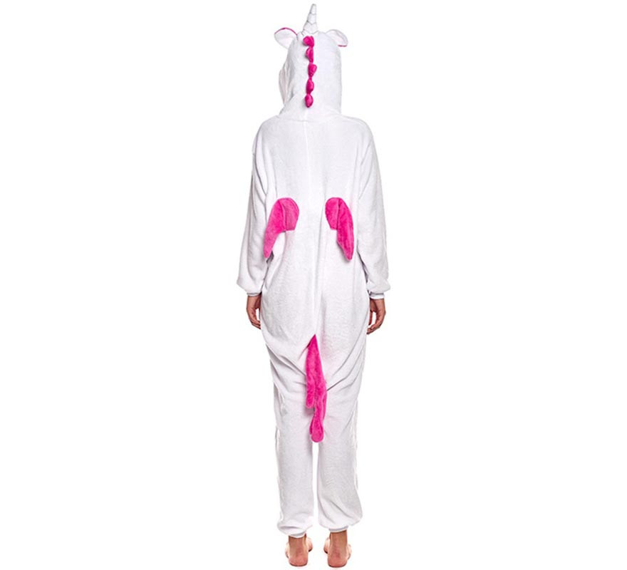 Fuchsia and white Unicorn Pajama Costume for adults-B