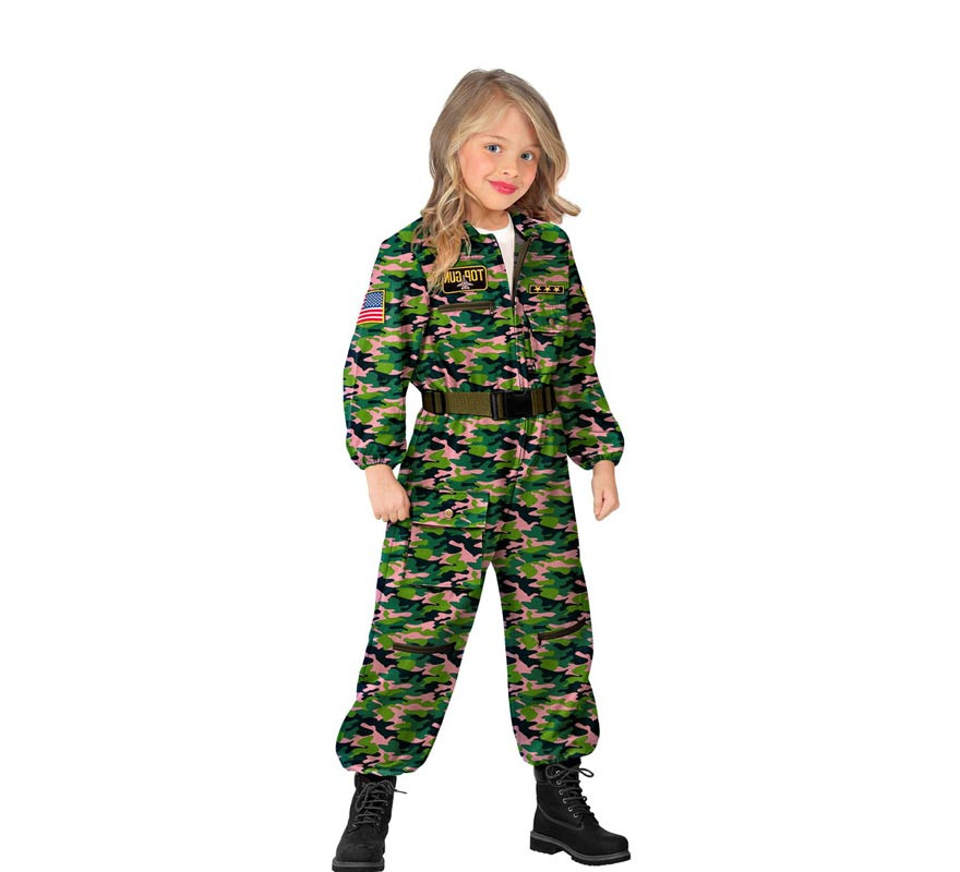 Costume da pilota di aereo da caccia per ragazza-B