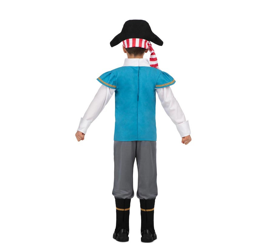 Child's Skull Pirate Costume with Hat-B