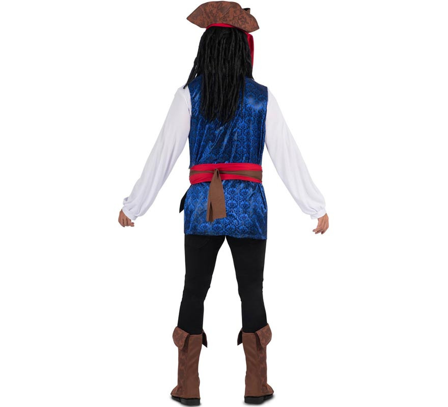 Caribbean Pirate Costume with Hat for Men-B