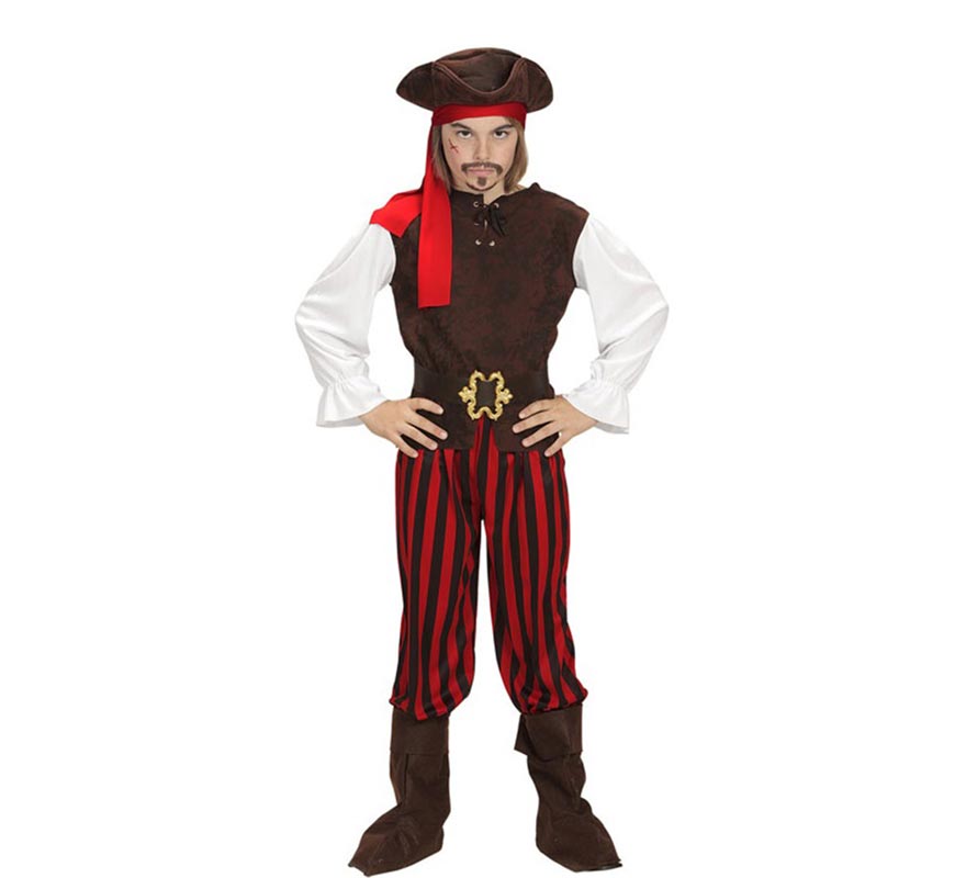 Striped Pirate of the Caribbean costume for boys-B