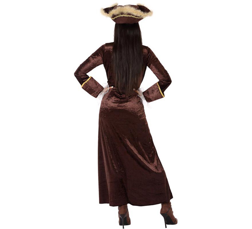 Disfraz de Pirata Elegante Marrón para Mujer-B