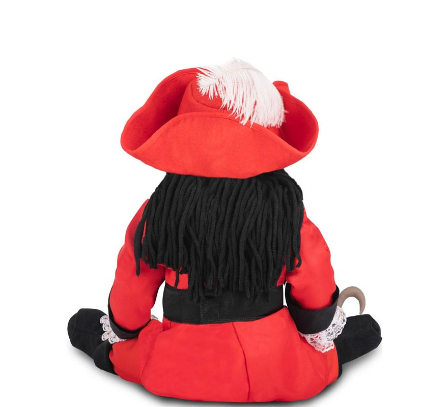 Red Hook Pirate Costume with Hat and Wig for Baby and Girls-B